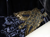 Evening dress, House of Worth (French, 1858–1956), silk, metallic thread, glass, French