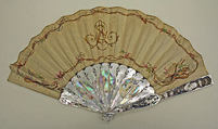 Fan, shell, paper, leather, French