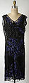 Evening dress, House of Patou (French, founded 1914), cotton, plastic, glass, polyester, French