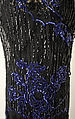 Evening dress, House of Patou (French, founded 1914), cotton, plastic, glass, polyester, French