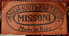 Evening ensemble, Missoni (Italian, founded 1953), rayon, Italian