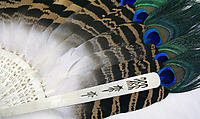 Fan, ivory, metal, Chinese