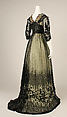 Ball gown, silk, cotton, glass, metallic thread, American