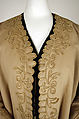 Coat, wool, silk, probably American