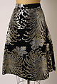 Evening suit, (a–c) Arnold Scaasi (American, born Montreal, Canada, 1931–2015), silk, nylon, metallic thread, glass, American