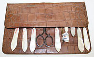 Case, leather, silk, ivory, paper, metal, bristle, crystal, mother-of-pearl, British