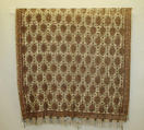 Shawl, wool, silk, probably French
