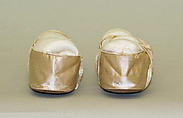 Slippers, silk, leather, French