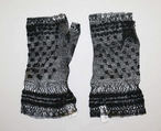 Mitts, silk, probably American