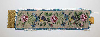 Bracelet, beads, silk, metal, probably American
