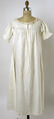Chemise, linen, American