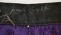 Suit, James McCreary and Co., N.Y. (American), wool, silk, metallic thread, American