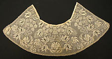Collar, cotton, probably European