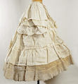 Cage crinoline, horsehair, probably American