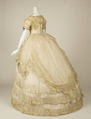 Ball gown, cotton, silk, British