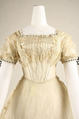Ball gown, cotton, silk, British