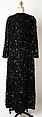 Evening coat, James Galanos (American, Philadelphia, Pennsylvania, 1924–2016 West Hollywood, California), silk, plastic, glass, American