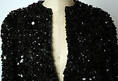 Evening coat, James Galanos (American, Philadelphia, Pennsylvania, 1924–2016 West Hollywood, California), silk, plastic, glass, American