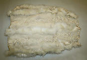 Evening stole, silk, cotton, feathers, probably American