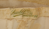 Evening dress, Lucile Ltd., New York (American, 1910–1932), silk, cotton, glass, plastic, British