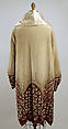 Evening coat, silk, plastic, glass, French