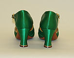 Evening shoes, Bob, Inc., N.Y. (American), silk, leather, metal, glass, American