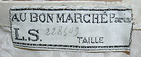 Petticoat, Bon Marché (French, founded ca. 1852), silk, cotton, French