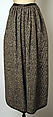 Skirt, Bonnie Cashin (American, Oakland, California 1908–2000 New York), wool, leather, American