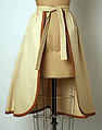 Apron, Bonnie Cashin (American, Oakland, California 1908–2000 New York), cotton, leather, American