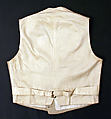 Vest, silk, wool, probably American
