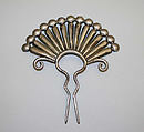 Comb, metal (silver), Mexican