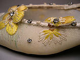 Evening shoes, House of Dior (French, founded 1946), silk, cotton, glass, metal, leather, French