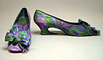 Evening shoes, House of Dior (French, founded 1947), silk, leather, French