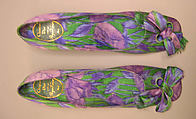 Evening shoes, House of Dior (French, founded 1946), silk, leather, French