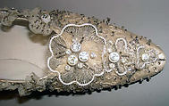 Wedding shoes, House of Dior (French, founded 1946), silk, leather, nylon, glass, metallic thread, French