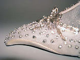 Evening shoes, House of Dior (French, founded 1946), silk, leather, nylon, metallic thread, glass, French