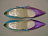 Evening shoes, House of Dior (French, founded 1946), silk, leather, French