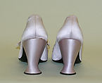 Evening shoes, Christian Dior (French, Granville 1905–1957 Montecatini), silk, leather, French