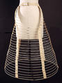 Cage crinoline, metal, cotton, American