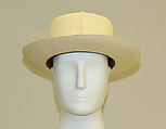 Panama hat, Marshall Field & Company (American, founded 1881), straw, silk, leather, American