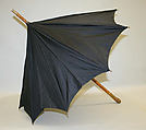 Umbrella, Briggs & Sons, London (British), silk, wool, metal, horn, British