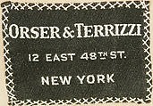 Suit, Orser &amp; Terrizzi (American), wool, American