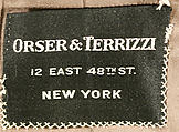 Suit, Orser &amp; Terrizzi (American), wool, American