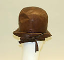 Hat, House of Givenchy (French, founded 1952), leather, French