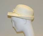 Hat, House of Givenchy (French, founded 1952), leather, French