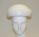 Toque, House of Balenciaga (French, founded 1937), leather, French