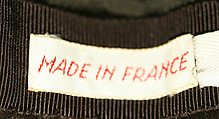 Hat, Nina Ricci (French, founded 1932), leather, metal, French
