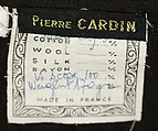 Hat, Pierre Cardin (French (born Italy), San Biagio di Callalta 1922–2020 Neuilly), wool, French