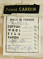 Hat, Pierre Cardin (French (born Italy), San Biagio di Callalta 1922–2020 Neuilly), wool, French