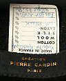 Hat, Pierre Cardin (French (born Italy), San Biagio di Callalta 1922–2020 Neuilly), wool, French